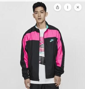Nike x atmos NRG Vintage Patchwork Track Jacket Black Pink Jade Men’s M